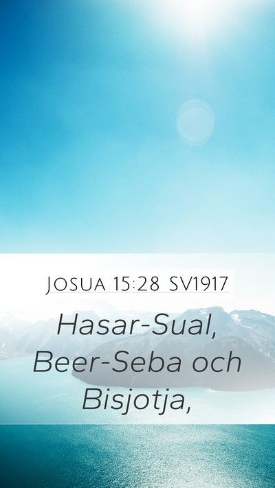 Josua 15:28 SV1917 Bible Verse Image
