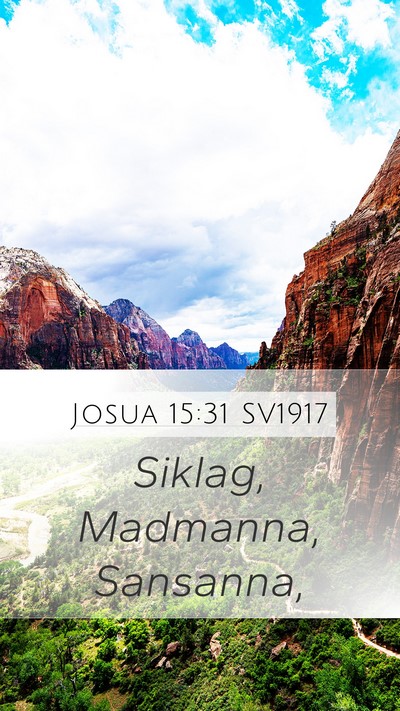 Josua 15:31 SV1917 Bible Verse Image