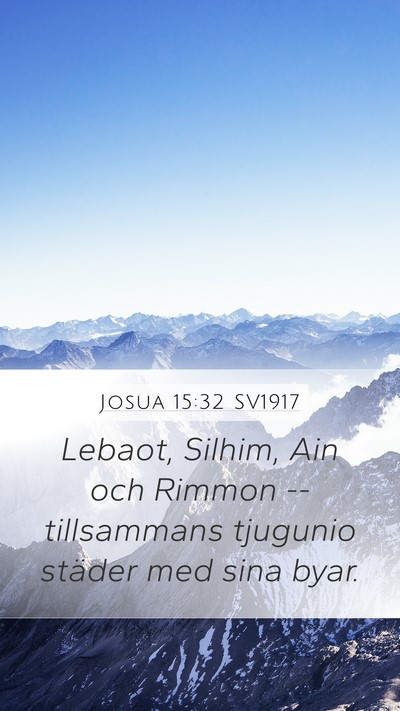 Josua 15:32 SV1917 Bible Verse Image