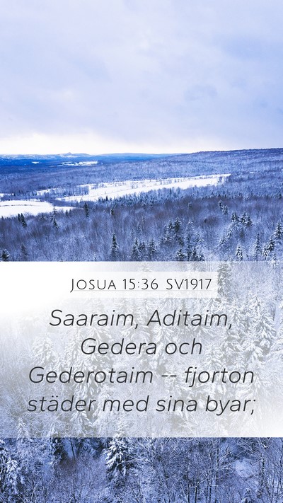 Josua 15:36 SV1917 Bible Verse Image