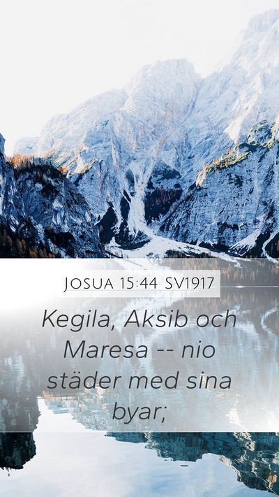 Josua 15:44 SV1917 Bible Verse Image