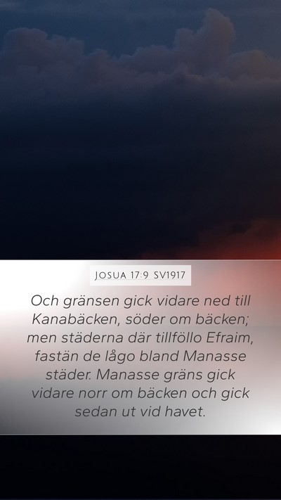 Josua 17:9 SV1917 Bible Verse Image