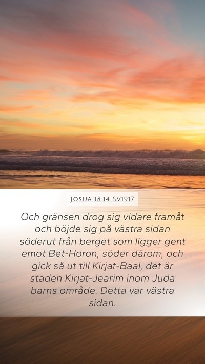 Josua 18:14 SV1917 Bible Verse Image