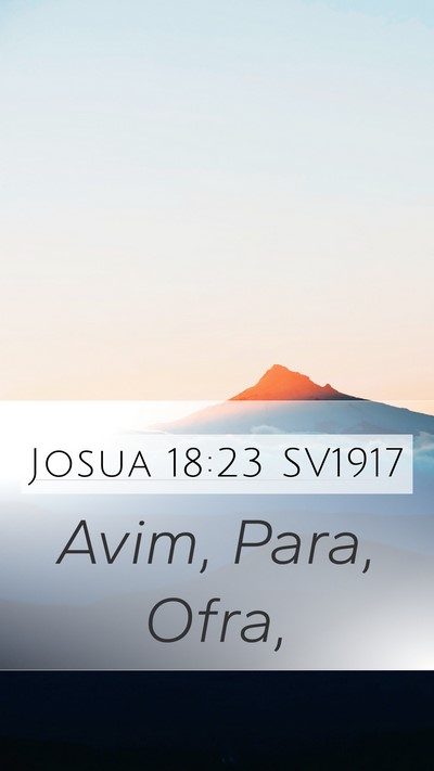 Josua 18:23 SV1917 Bible Verse Image