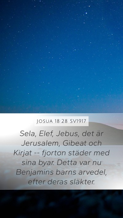 Josua 18:28 SV1917 Bible Verse Image