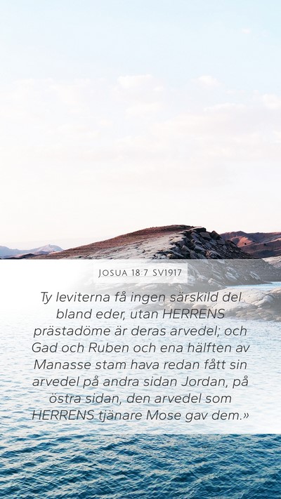 Josua 18:7 SV1917 Bible Verse Image