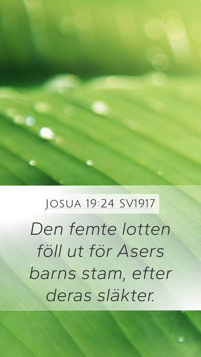 Josua 19:24 SV1917 Bible Verse Image