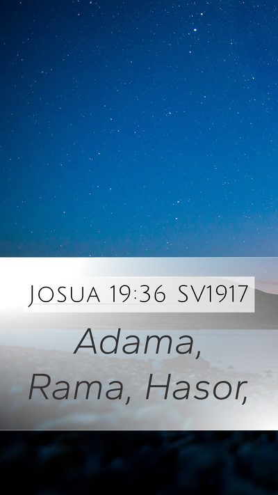 Josua 19:36 SV1917 Bible Verse Image