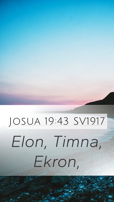 Josua 19:43 SV1917 Bible Verse Image