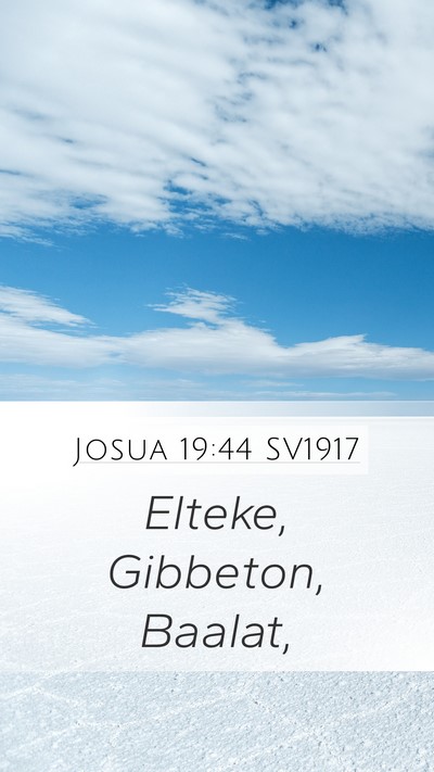 Josua 19:44 SV1917 Bible Verse Image