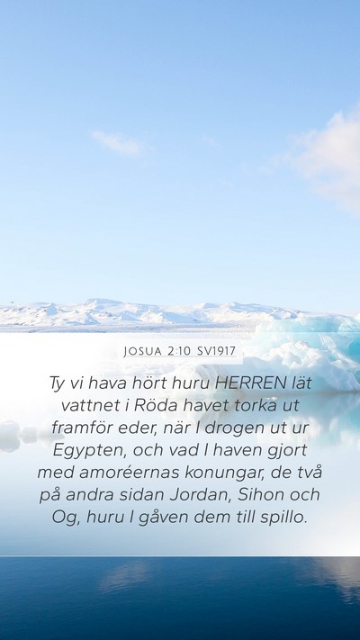 Josua 2:10 SV1917 Bible Verse Image