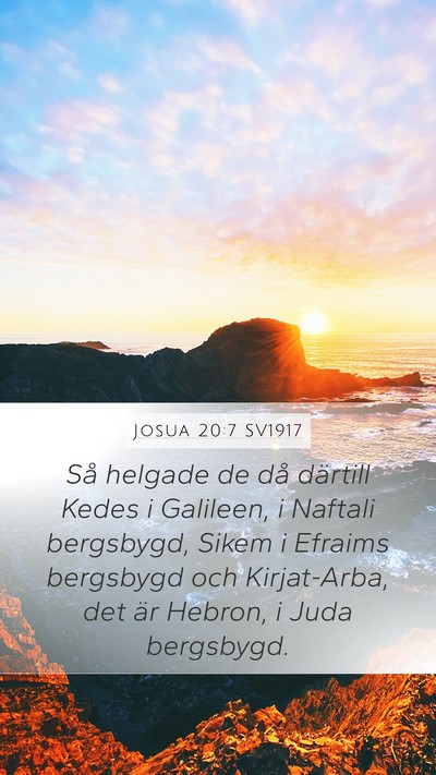 Josua 20:7 SV1917 Bible Verse Image