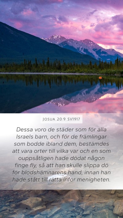 Josua 20:9 SV1917 Mobile Phone Wallpaper - Dessa voro de städer som för alla Israels barn, - Mobile Bible Verse Wallpaper