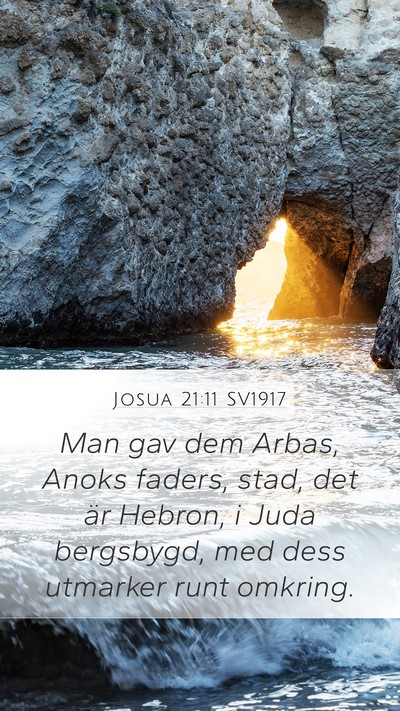 Josua 21:11 SV1917 Bible Verse Image