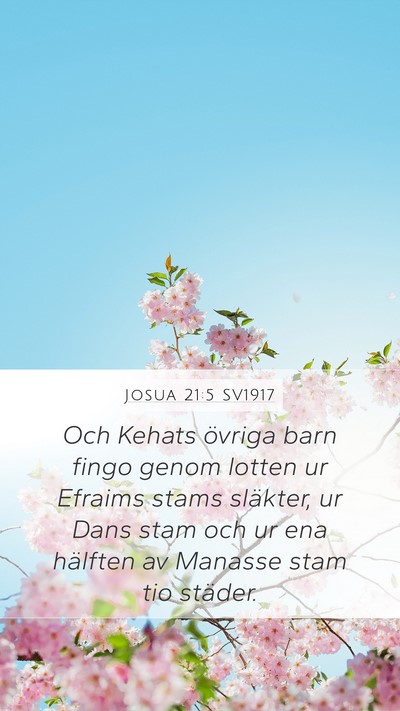 Josua 21:5 SV1917 Bible Verse Image