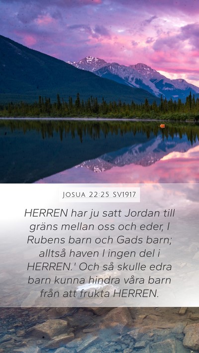 Josua 22:25 SV1917 Bible Verse Image