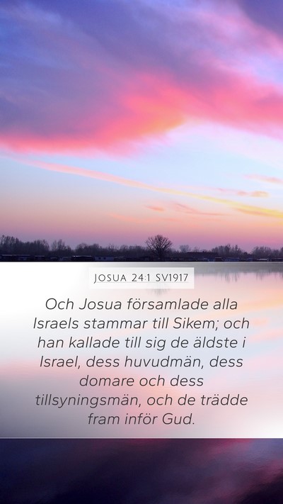 Josua 24:1 SV1917 Bible Verse Image