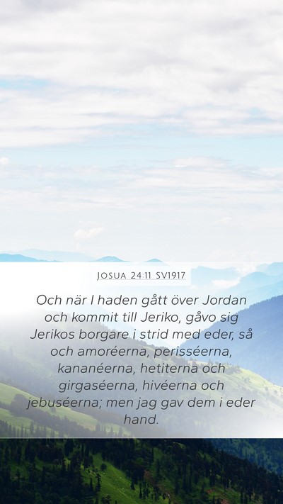 Josua 24:11 SV1917 Bible Verse Image