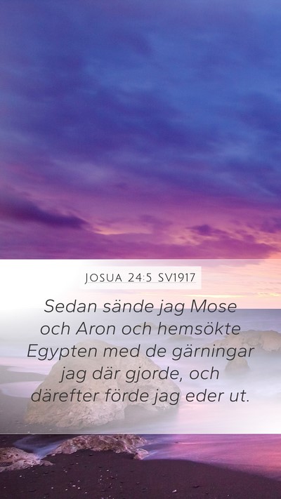 Josua 24:5 SV1917 Bible Verse Image