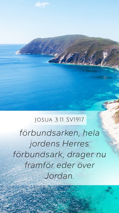 Josua 3:11 SV1917 Mobile Phone Wallpaper - förbundsarken, hela jordens Herres förbundsark, - Mobile Bible Verse Wallpaper