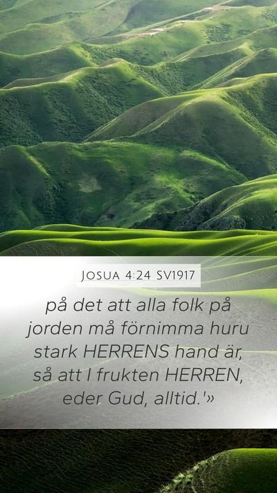 Josua 4:24 SV1917 Bible Verse Image
