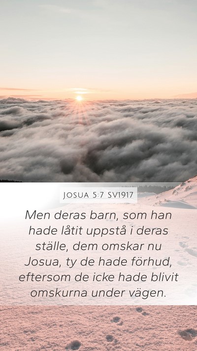 Josua 5:7 SV1917 Mobile Phone Wallpaper - Men deras barn, som han hade låtit uppstå i - Mobile Bible Verse Wallpaper