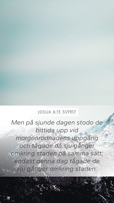 Josua 6:15 SV1917 Bible Verse Image