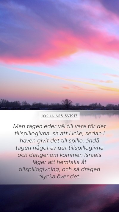 Josua 6:18 SV1917 Bible Verse Image