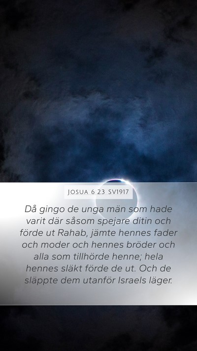 Josua 6:23 SV1917 Bible Verse Image