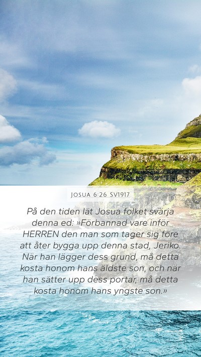 Josua 6:26 SV1917 Bible Verse Image