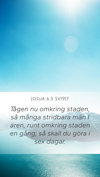 Josua 6:3 SV1917 Bible Verse Image