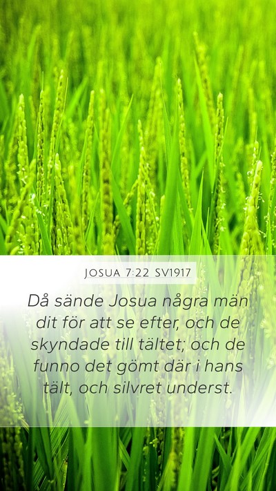 Josua 7:22 SV1917 Mobile Phone Wallpaper - Då sände Josua några män dit för att se - Mobile Bible Verse Wallpaper