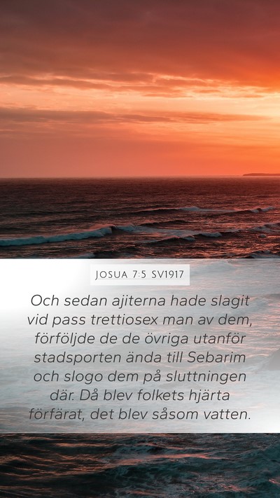Josua 7:5 SV1917 Bible Verse Image