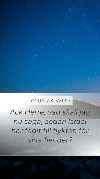 Josua 7:8 SV1917 Bible Verse Image
