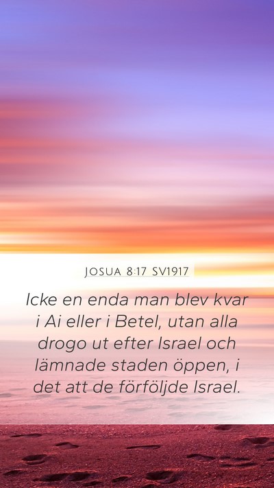 Josua 8:17 SV1917 Bible Verse Image