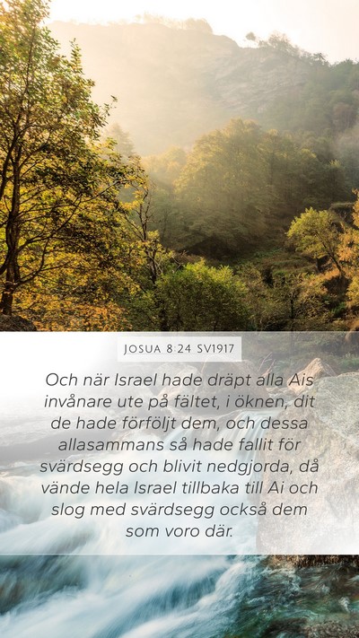Josua 8:24 SV1917 Bible Verse Image