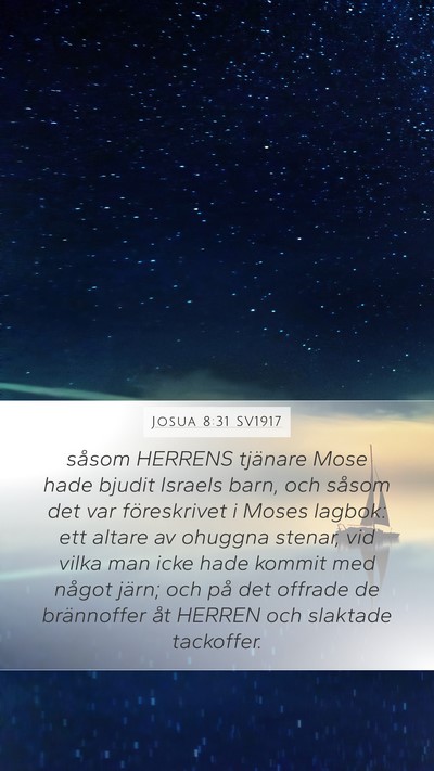 Josua 8:31 SV1917 Bible Verse Image