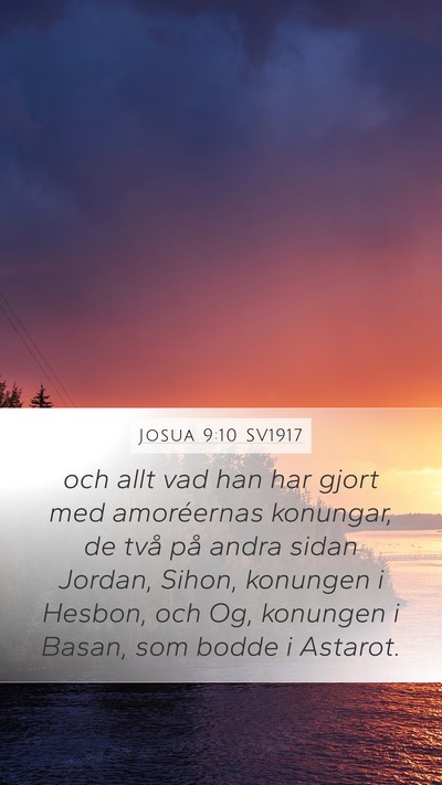 Josua 9:10 SV1917 Bible Verse Image