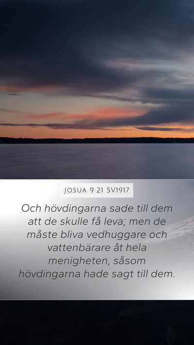Josua 9:21 SV1917 Bible Verse Image