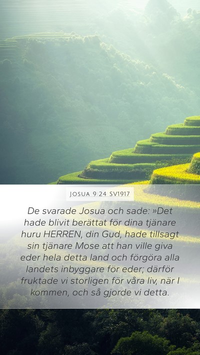 Josua 9:24 SV1917 Bible Verse Image