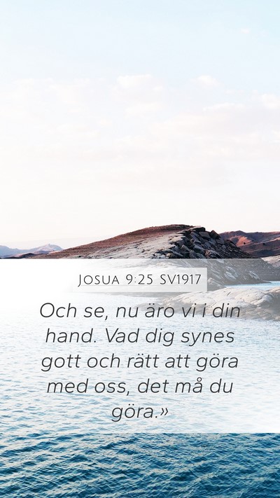 Josua 9:25 SV1917 Bible Verse Image