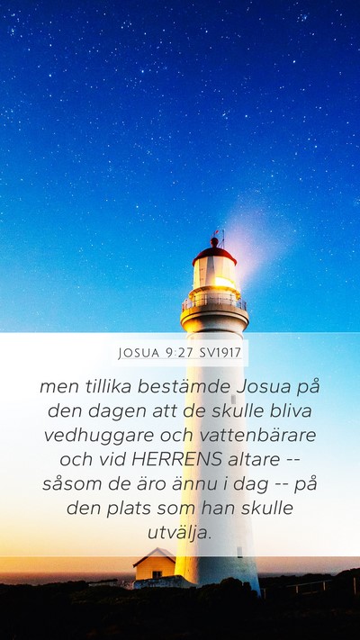 Josua 9:27 SV1917 Bible Verse Image