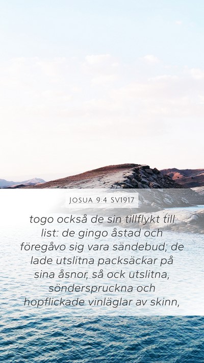 Josua 9:4 SV1917 Bible Verse Image