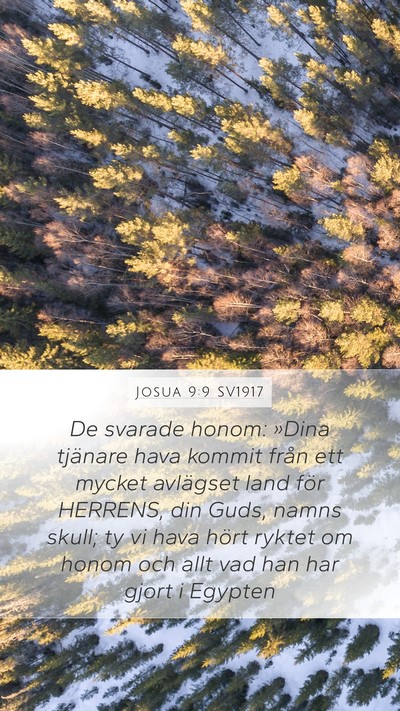 Josua 9:9 SV1917 Mobile Phone Wallpaper - De svarade honom: »Dina tjänare hava kommit - Mobile Bible Verse Wallpaper