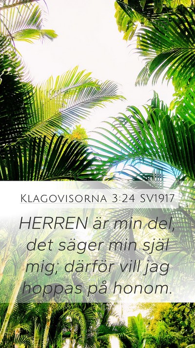 Klagovisorna 3:24 SV1917 Bible Verse Image