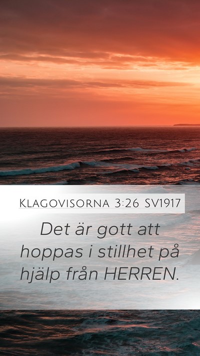 Klagovisorna 3:26 SV1917 Bible Verse Image