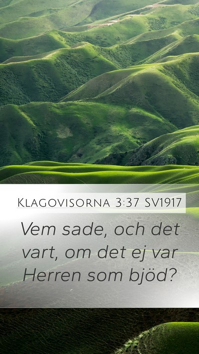 Klagovisorna 3:37 SV1917 Bible Verse Image