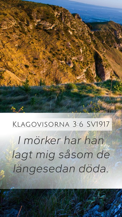 Klagovisorna 3:6 SV1917 Bible Verse Image