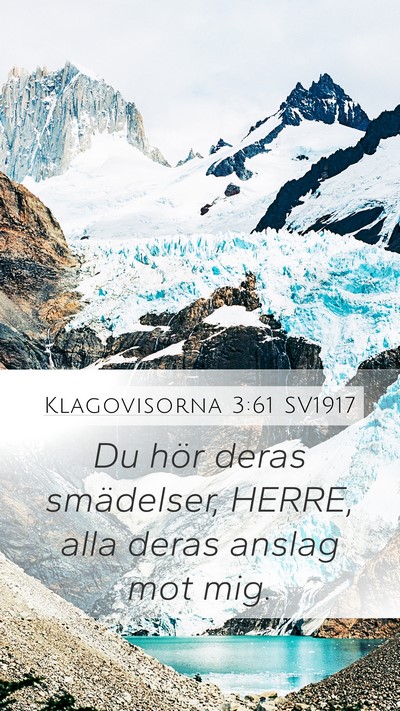 Klagovisorna 3:61 SV1917 Bible Verse Image