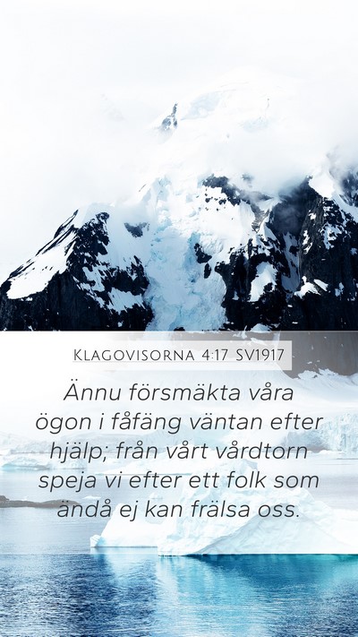 Klagovisorna 4:17 SV1917 Bible Verse Image